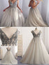 A Line Sleeveless Silver Open Back Prom Dress LBQ0995